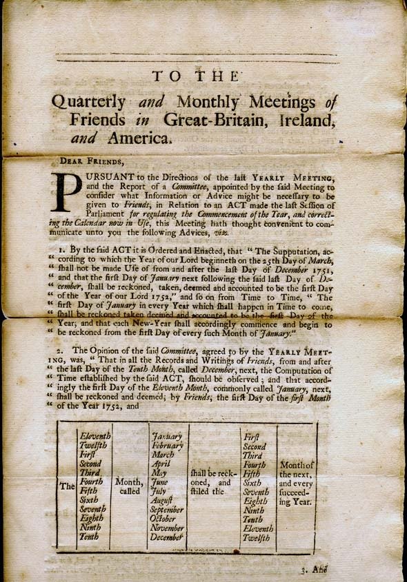 书信伦敦发送的1751年年度会议的痛苦