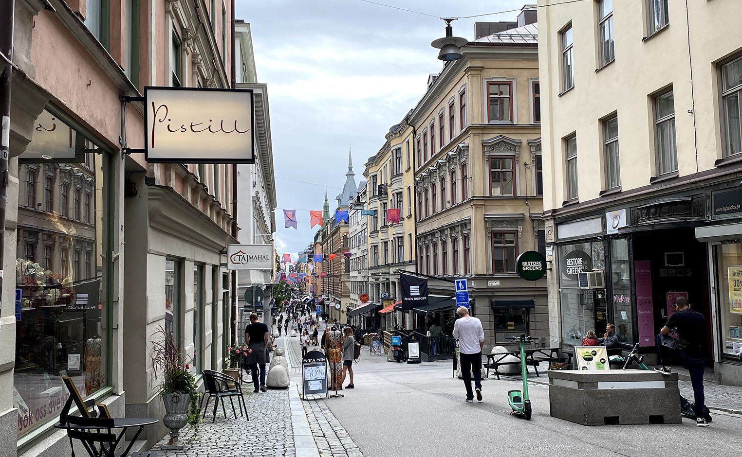 瑞典斯德哥尔摩的大街上