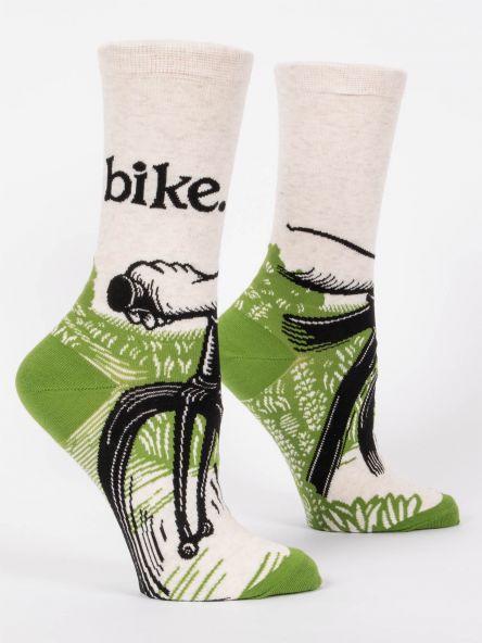 形象为妇女的船员袜子自行车。