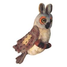 大角猫头鹰Woolie鸟装饰的图像